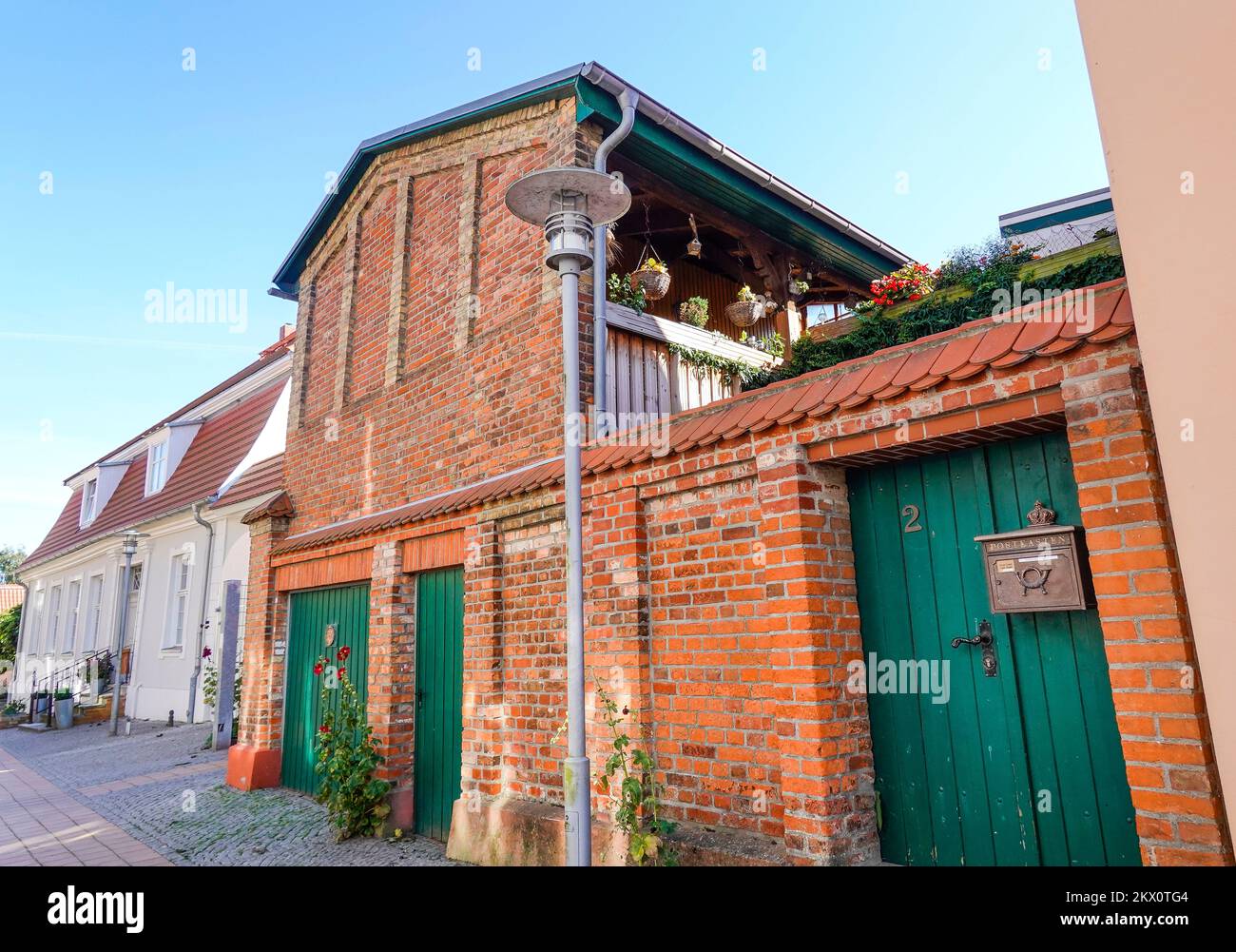 Altbauten, Scheune, Altstadt, Barth, Darß, Mecklenburg-Vorpommern, Deutschland Stock Photo