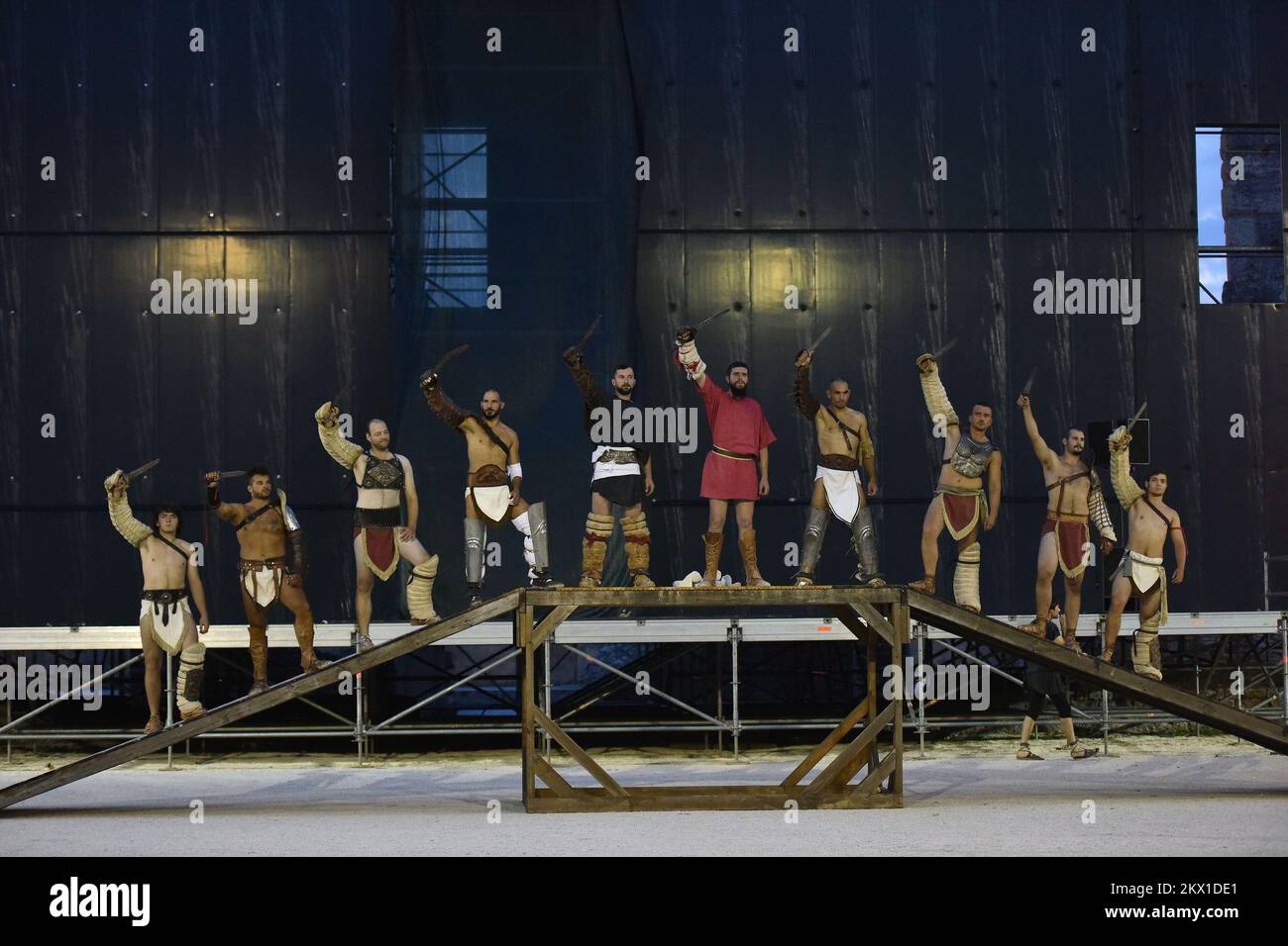 10.07.2017., Croatia, Pula - Gladiator fights in the Arena. Photo: Dusko Marusic/PIXSELL Stock Photo