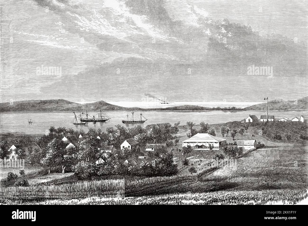 View of PortdeFrance, New Caledonia , Papua New Guinea. Shipwreck and