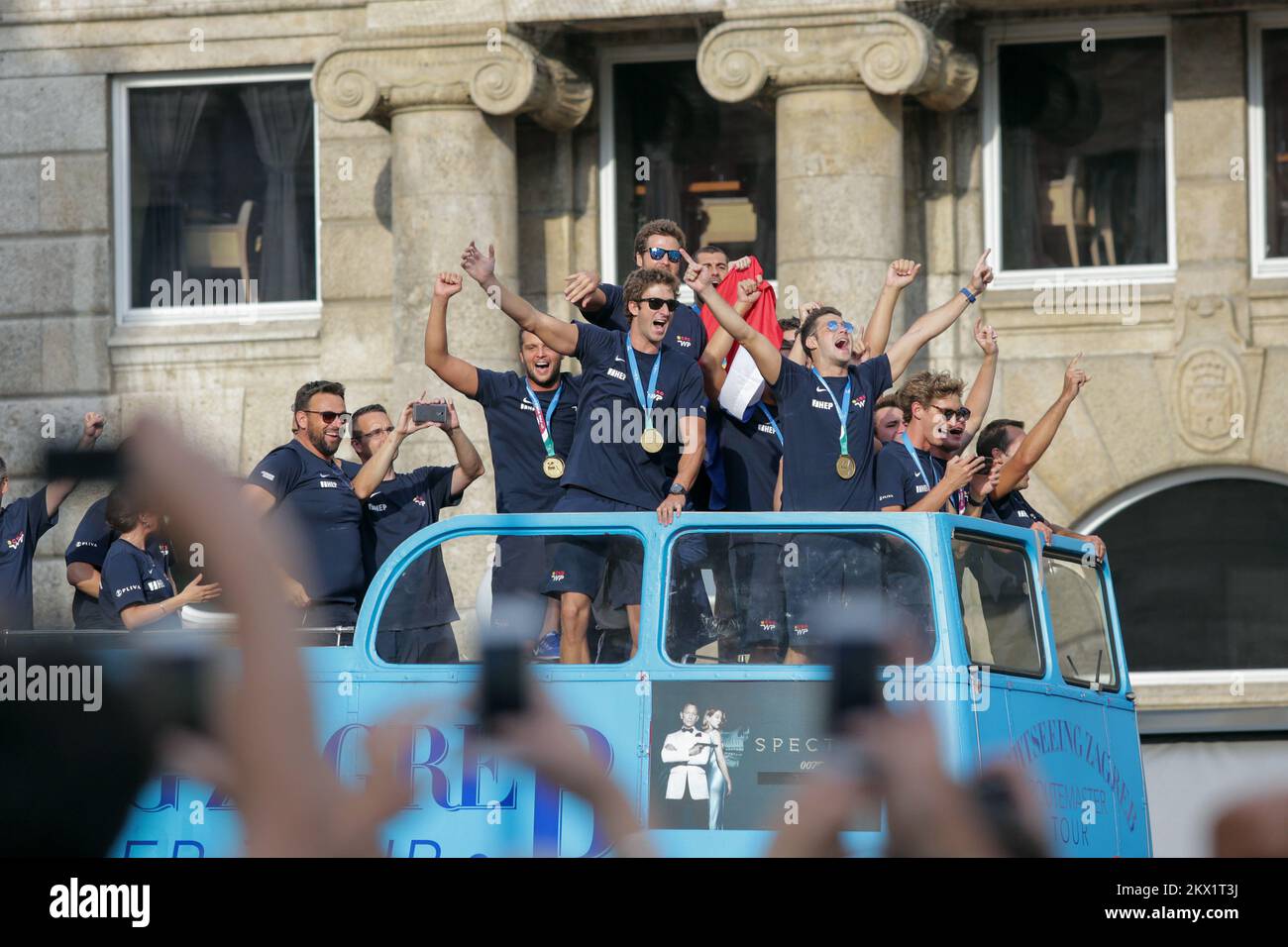30.07.2017.,Zagreb - Welcoming ceremony of Croatian water polo team