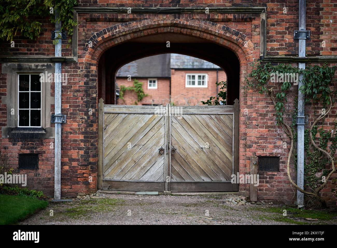 Arley Hall and Gardens yard gates Stock Photo
