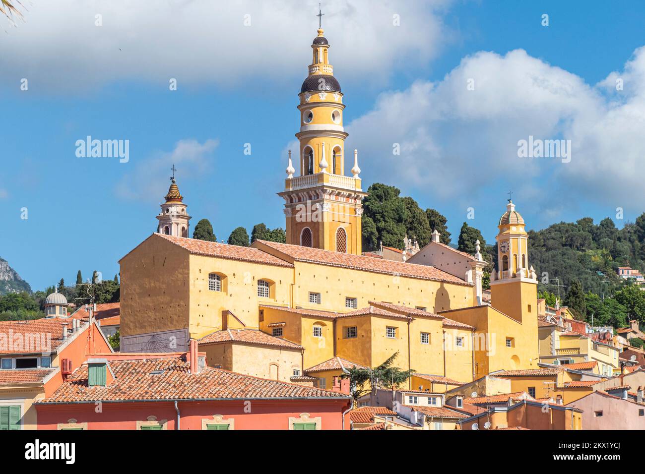 The beautiful Basilica of Menton Stock Photo - Alamy