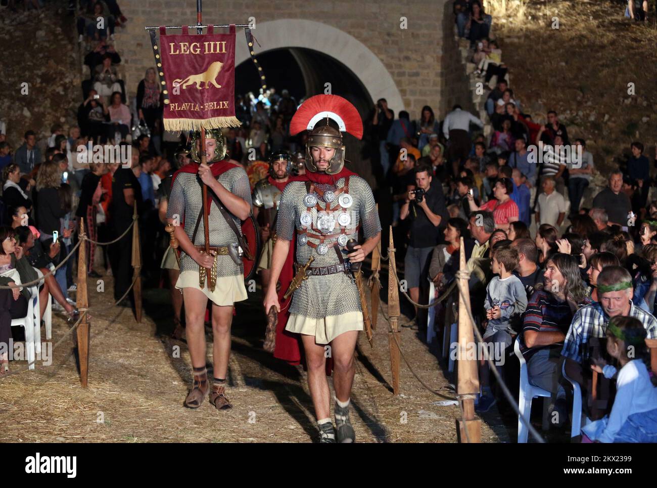 13.08.2017., Croatia, Ivosevci - In Burnum's Roman Amphitheater were ...