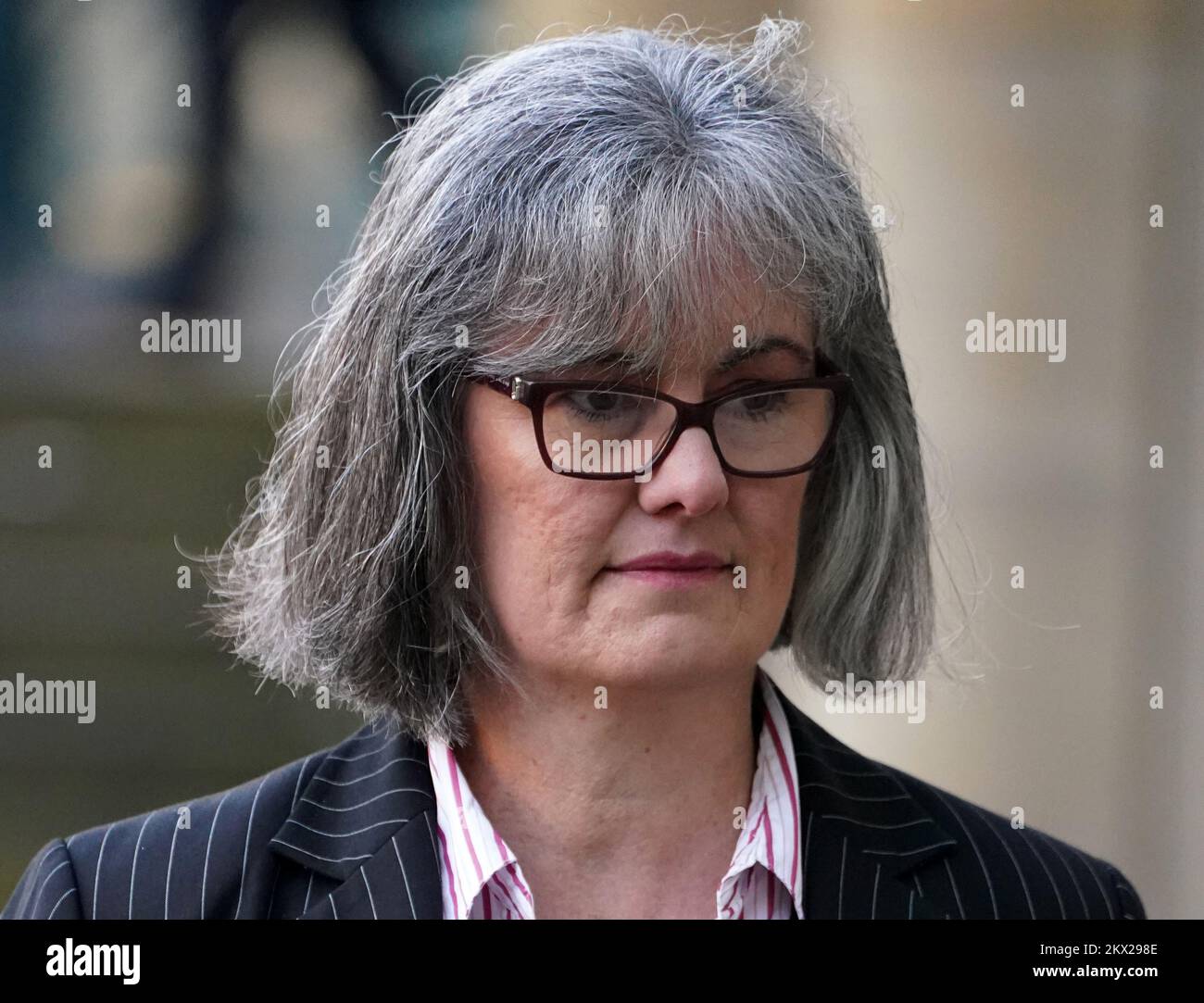 Joanne Caffrey arrives at Capital House in Edinburgh for the public inquiry into Sheku Bayoh's death. Bayoh died in May 2015 after he was restrained by officers responding to a call in Kirkcaldy, Fife. Picture date: Wednesday November 30, 2022. Stock Photo