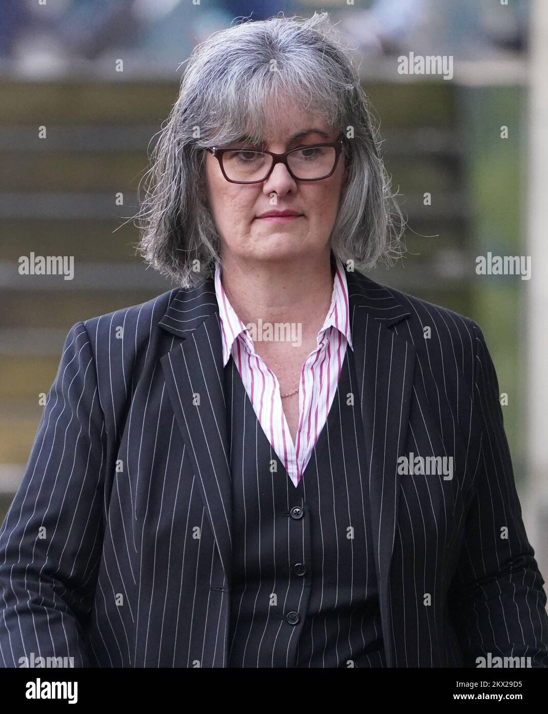 Joanne Caffrey arrives at Capital House in Edinburgh for the public inquiry into Sheku Bayoh's death. Bayoh died in May 2015 after he was restrained by officers responding to a call in Kirkcaldy, Fife. Picture date: Wednesday November 30, 2022. Stock Photo