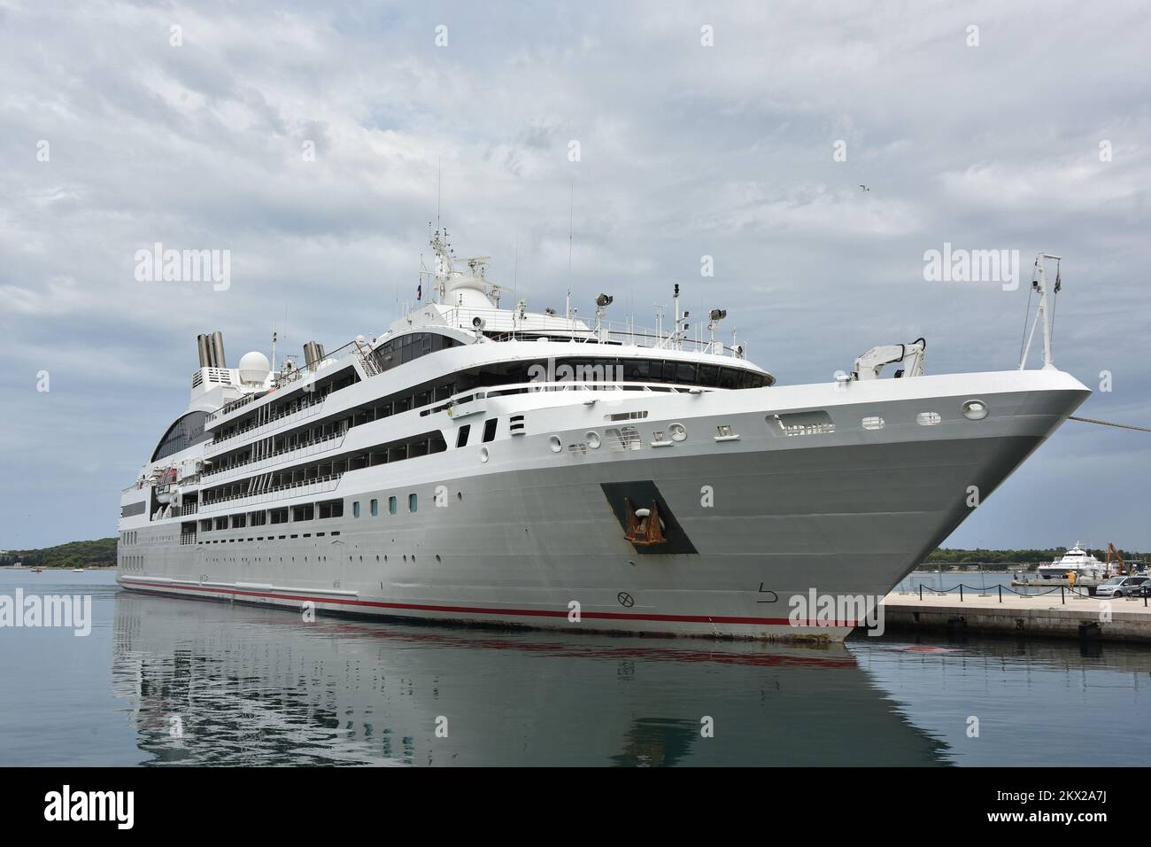 28.08.2017., Pula, Croatia - The cruiser Le Lyrial who sailed under the French flag sailed into the city harbor. Photo: Dusko Marusic / PIXSELL  Stock Photo