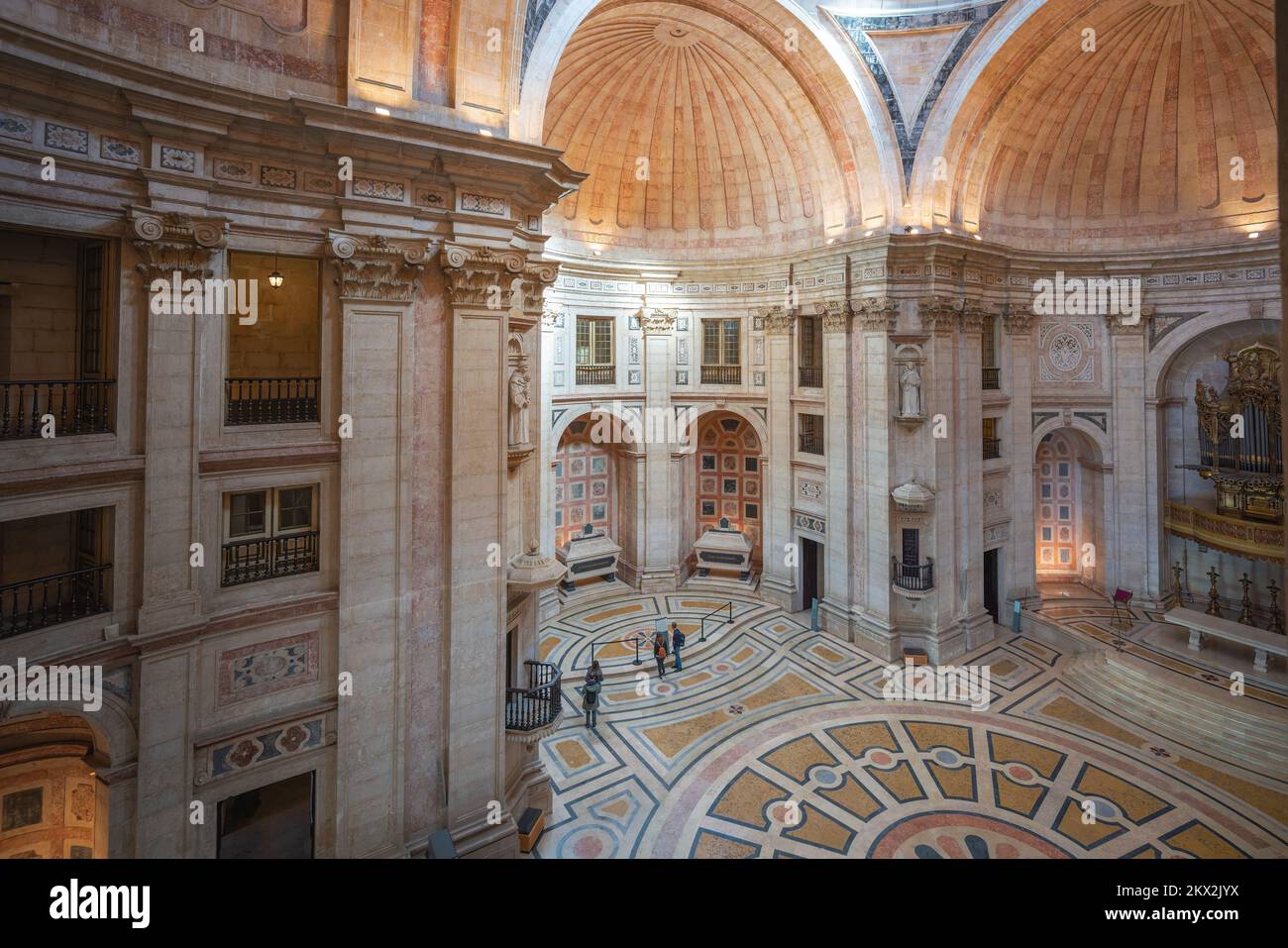 High angle view of National Pantheon Interior - Lisbon, Portugal Stock Photo