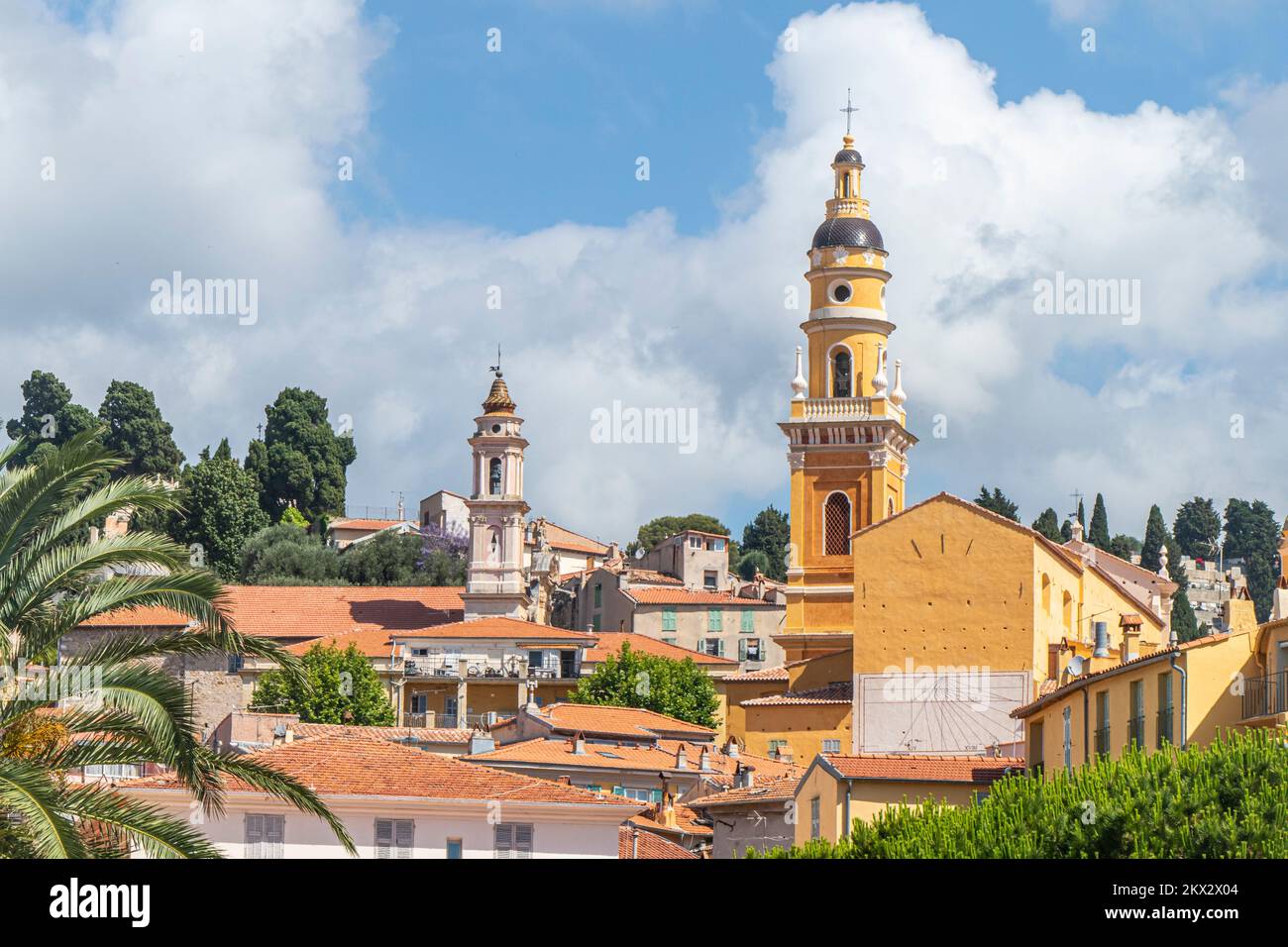 The beautiful Basilica of Menton in the historic center Stock Photo - Alamy