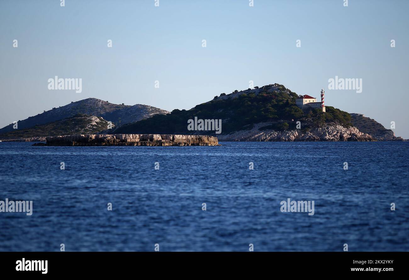 16.10.2017., Dugi otok, Croatia - View of the Sestrice island and ...