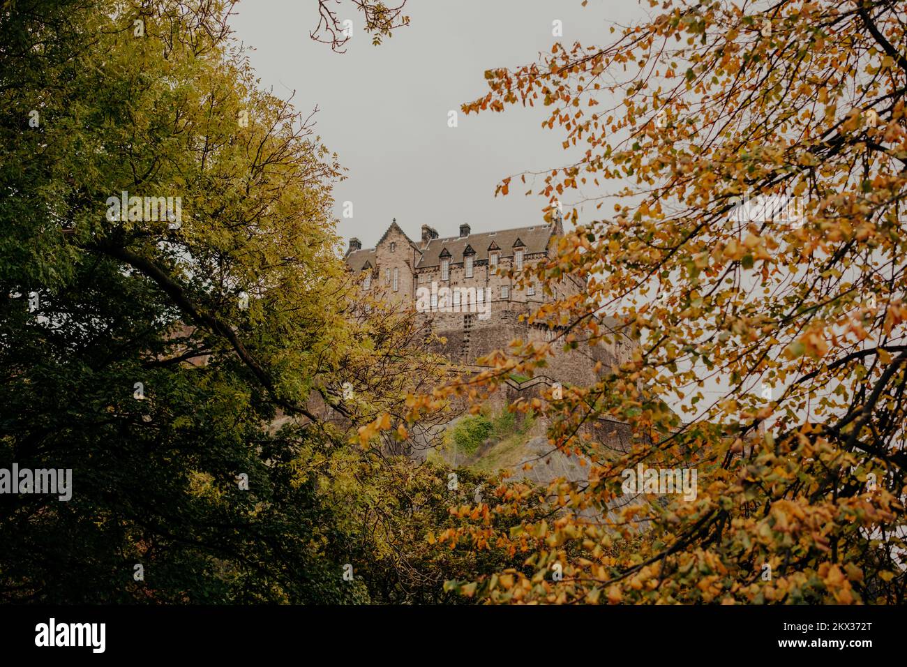 Edinburgh Scotland 19th Oct 2022 Edinburgh Castle In The City During