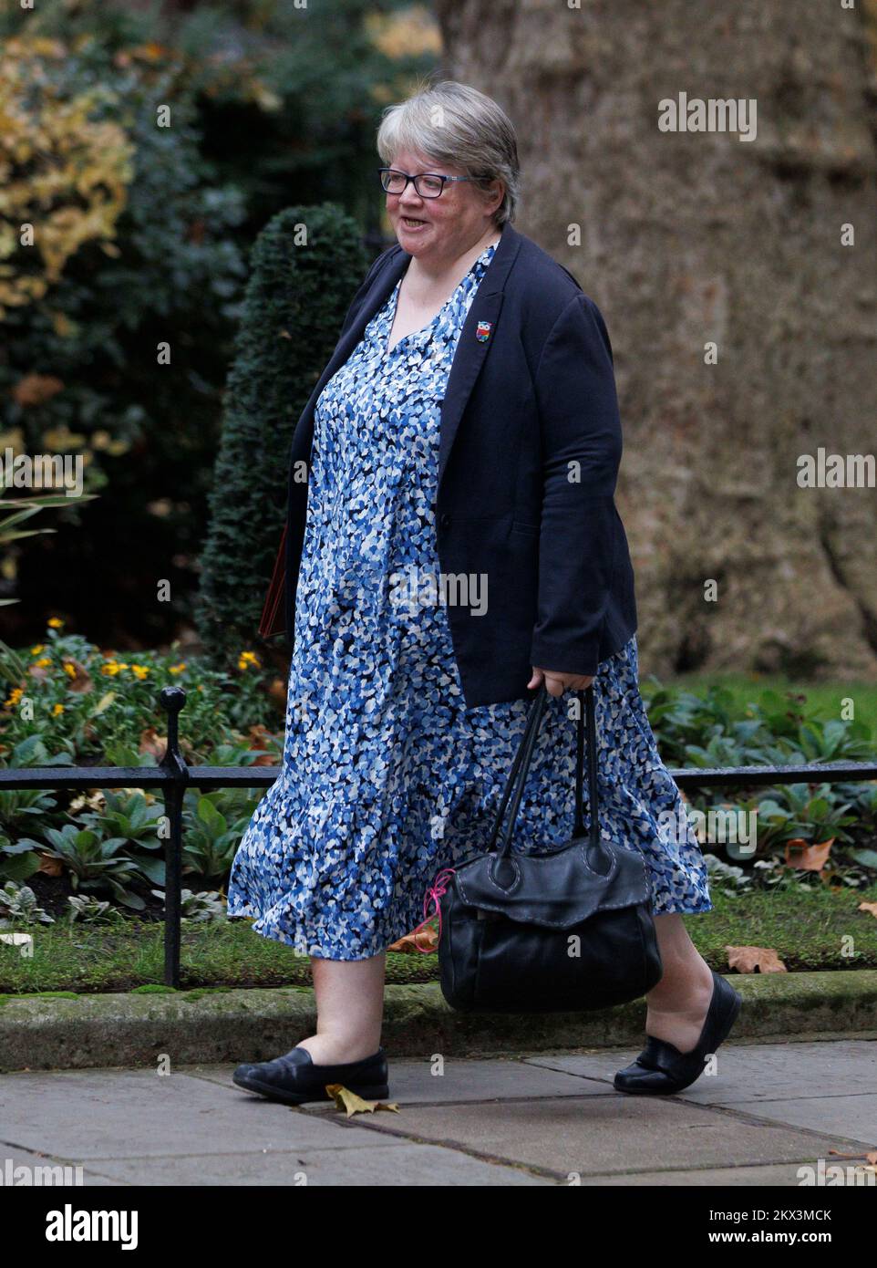 Therese Coffey Secretary of State for Environment Food and Rural Affairs, in Downing Street for a cabinet meeting. Stock Photo