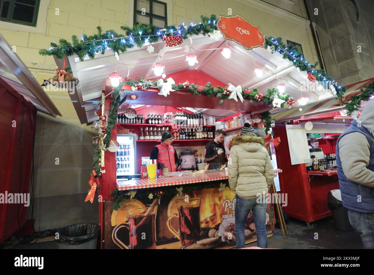 02.12.2017. Zagreb, Croatia - Former Croatian-Belgian football striker Branko Strupar in front of his advent house on Strossmayer promenade .Branko strupar played for the Belgium national football team with whom he played 17 matches and scored 5 times. Photo: Luka Stanzl/PIXSELL  Stock Photo