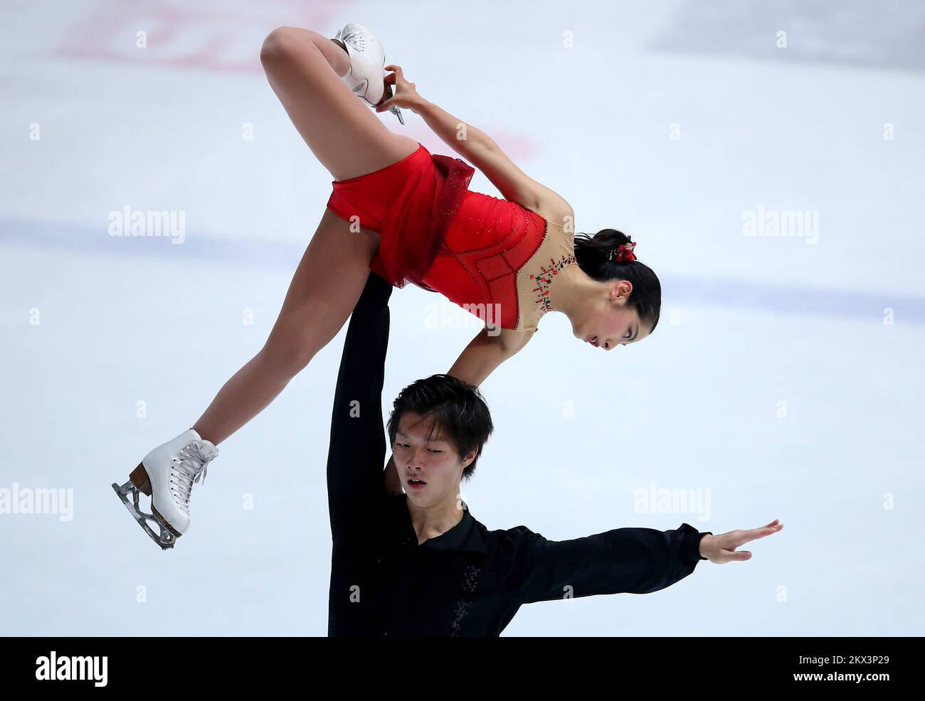 08.12.2017., Zagreb, Croatia Pairs free skating category at 50th