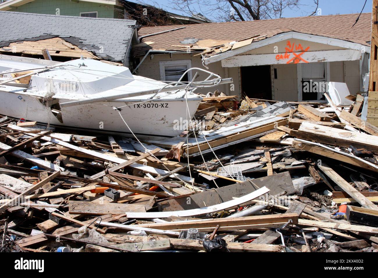 Hurricane Ike, Galveston, Texas, September 21, 2008 Debris pile