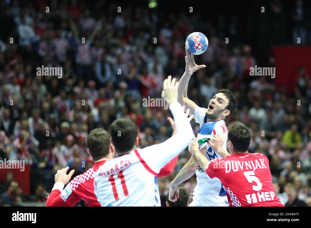 12.01.2018., Croatia, Spaladium Arena, Split - European Handball Championship, Group B, 1st Round, Croatia - Serbia. Petar Nenadic. Photo: Slavko Midzor/PIXSELL Stock Photo