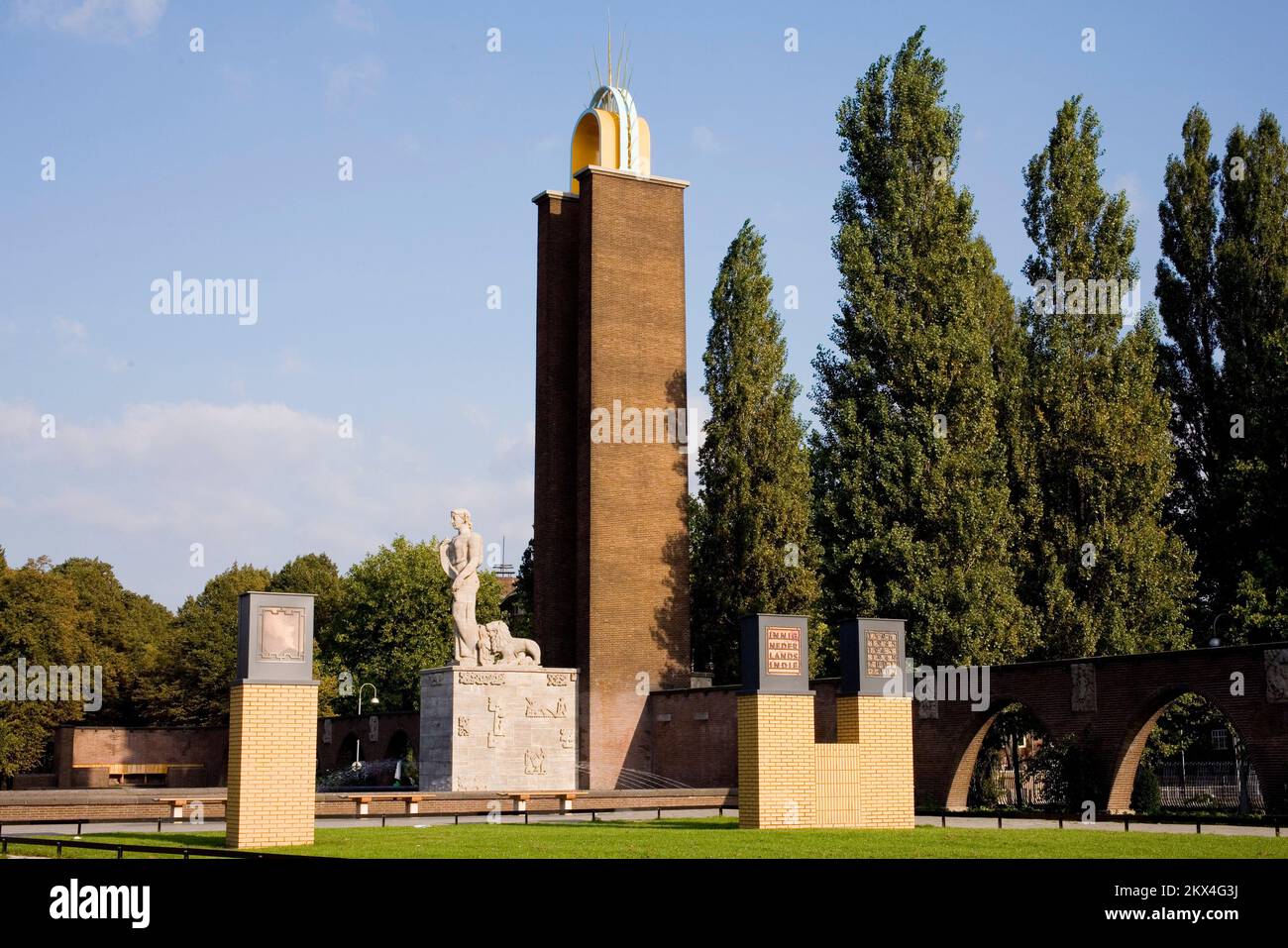 Netherlands, Amsterdam - The Indie monument was originally a memorial for General J. B. van Heutsz, who was the commandant of the Royal Netherlands Ea Stock Photo