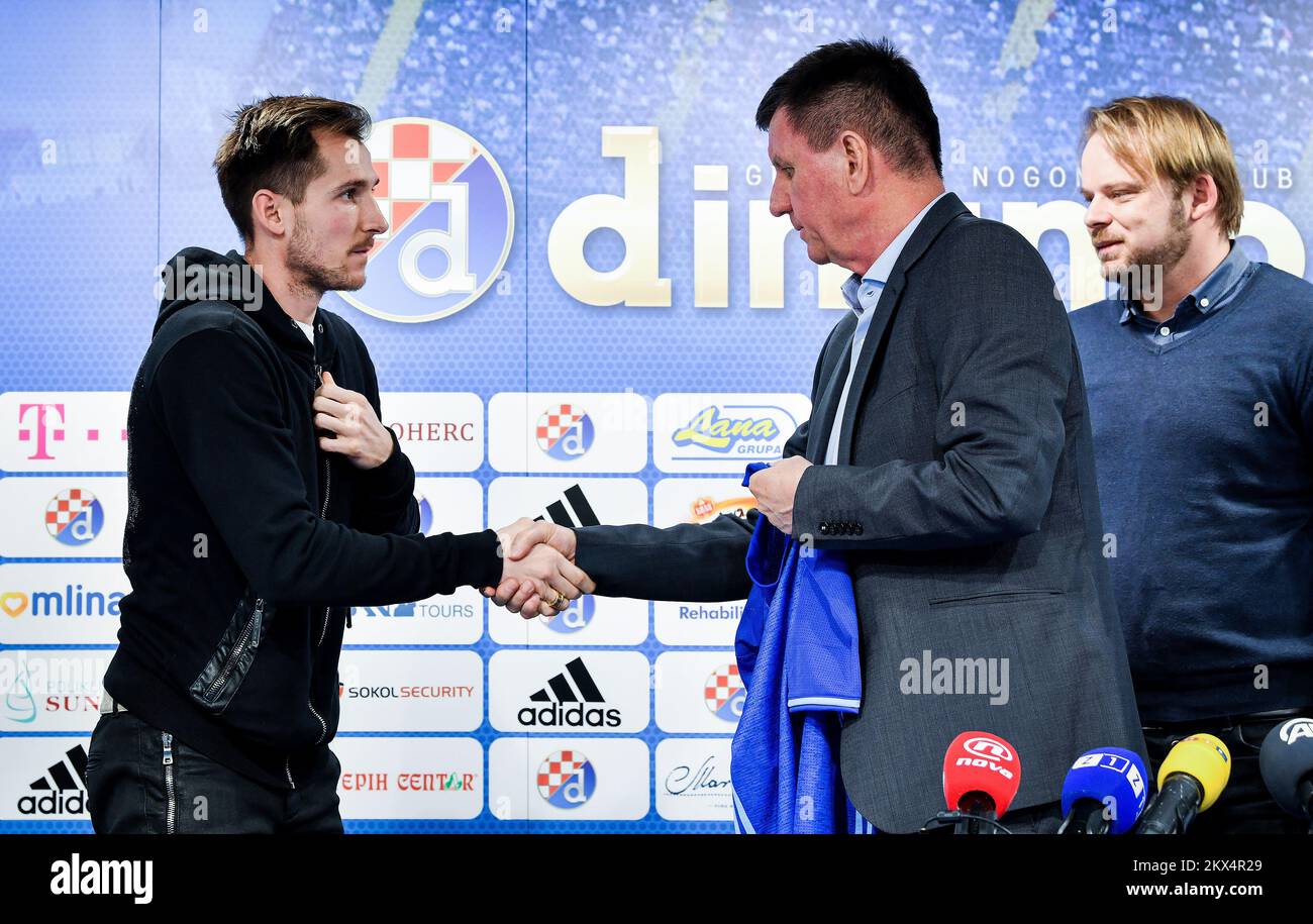 31.01.2018., Croatia, Zagreb - Football club GNK Dinamo introduced new player Izet Hajrovic. Photo: Sandra Simunovic/PIXSELL Stock Photo