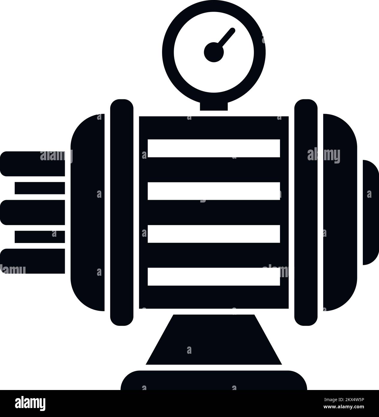 Cylinder compressor icon simple vector. Air machine. Tank paint Stock