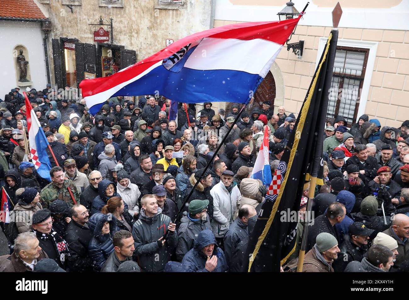 12.02.2018., Zagreb, Croatia - Association of widows of Croatian war ...