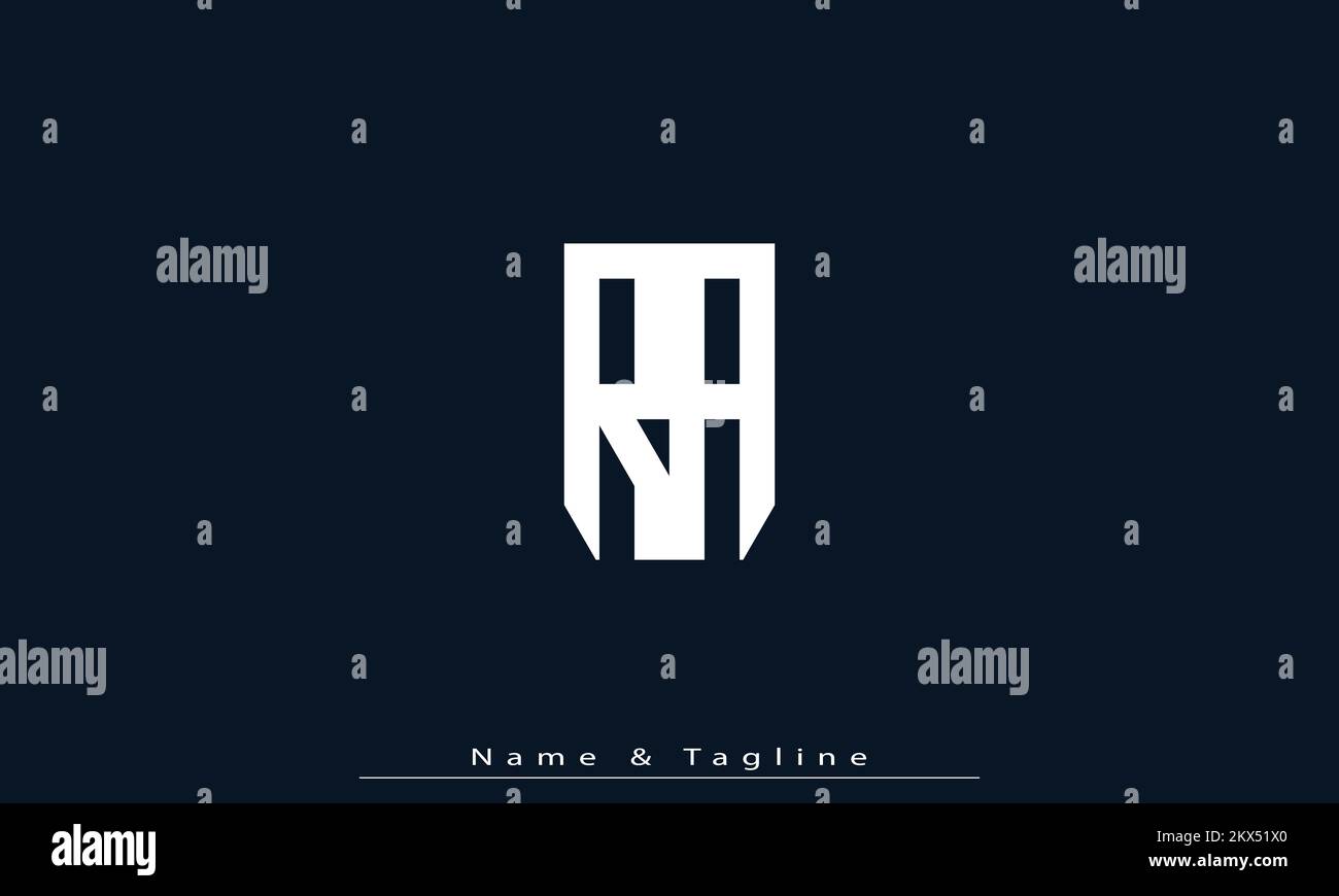 Alphabet letters Initials Monogram logo RA , AR Stock Vector