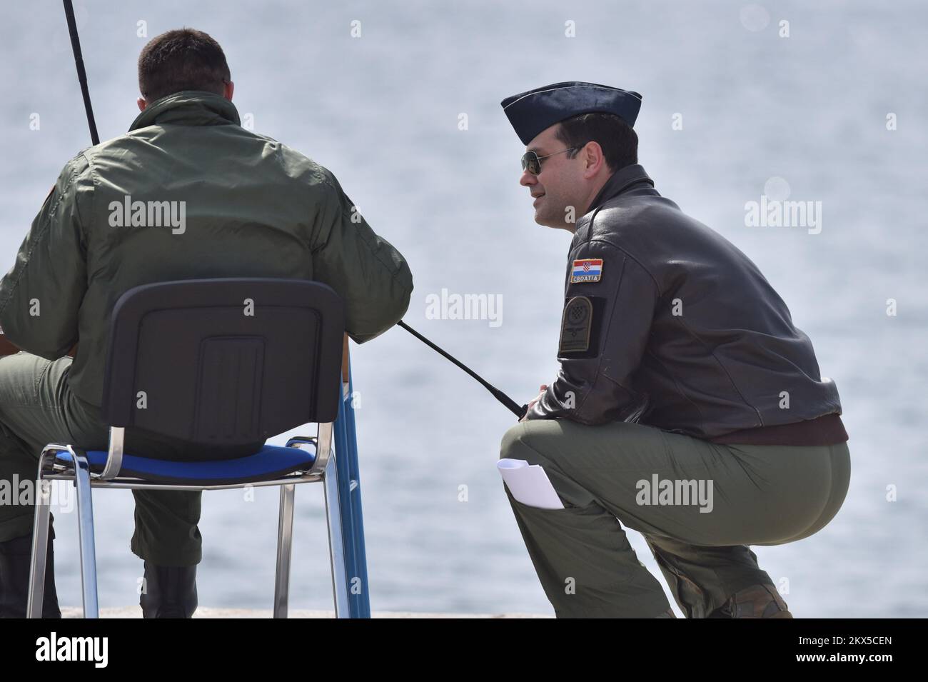 22.03.2018., Croatia, Zadar - Above the Zadar coast flying progmram 'Colonel Mirko Vukusic' was held , which was attended by aircrafts and helicopters from the 93rd airline base: Zlin-242L, Pilatus, Canadair cl-415, Airtractor, Bell, Kiowa Warrior, Wings of Storm Photo: Hrvoje Jelavic/PIXSELL Stock Photo