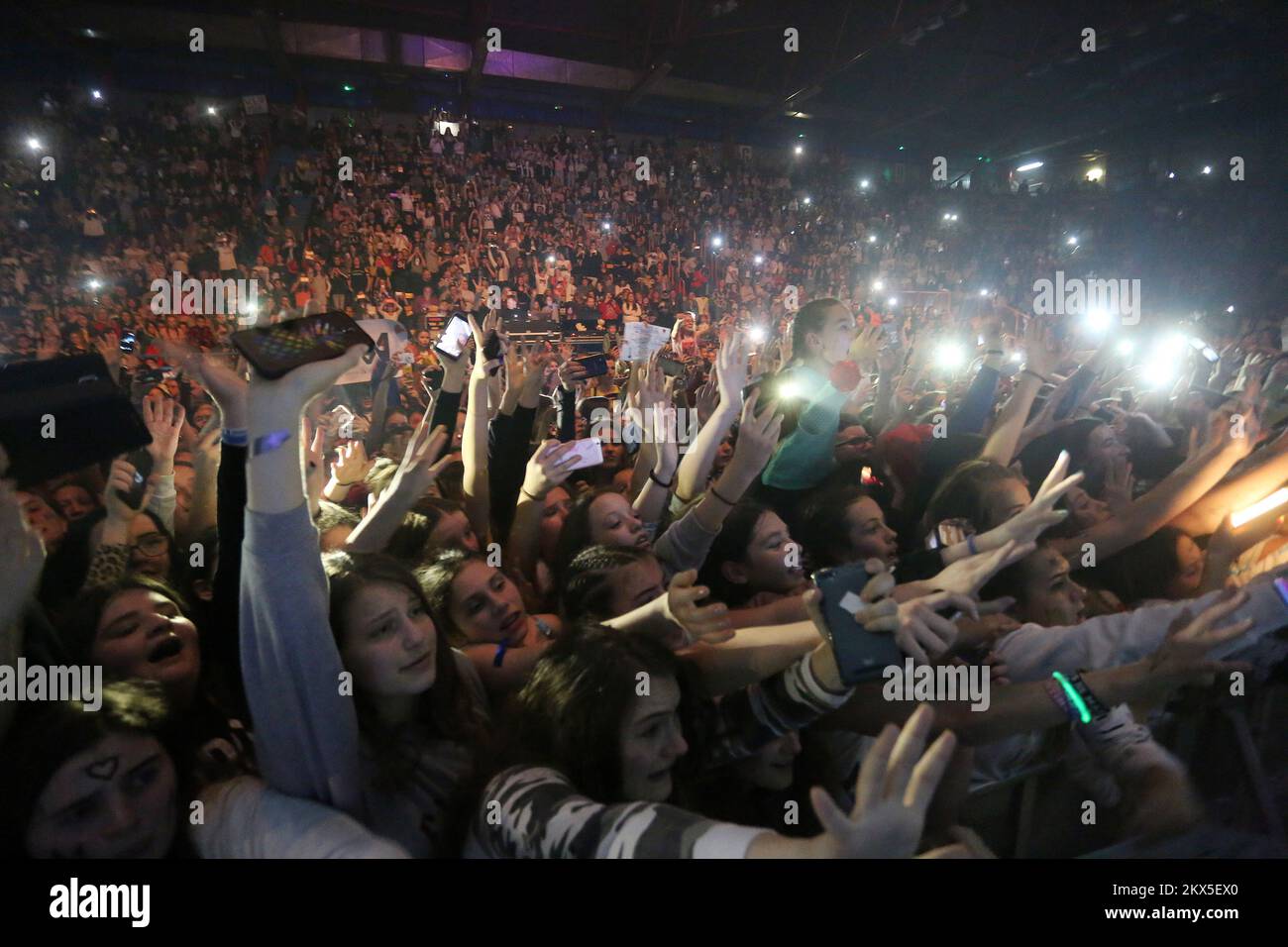 27.03.2018., Zagreb, Croatia - Norwegian twin brothers pop duo and teen stars Marcus & Martinus held concert in Dom Sportova. Photo: Borna Filic/PIXSELL Stock Photo