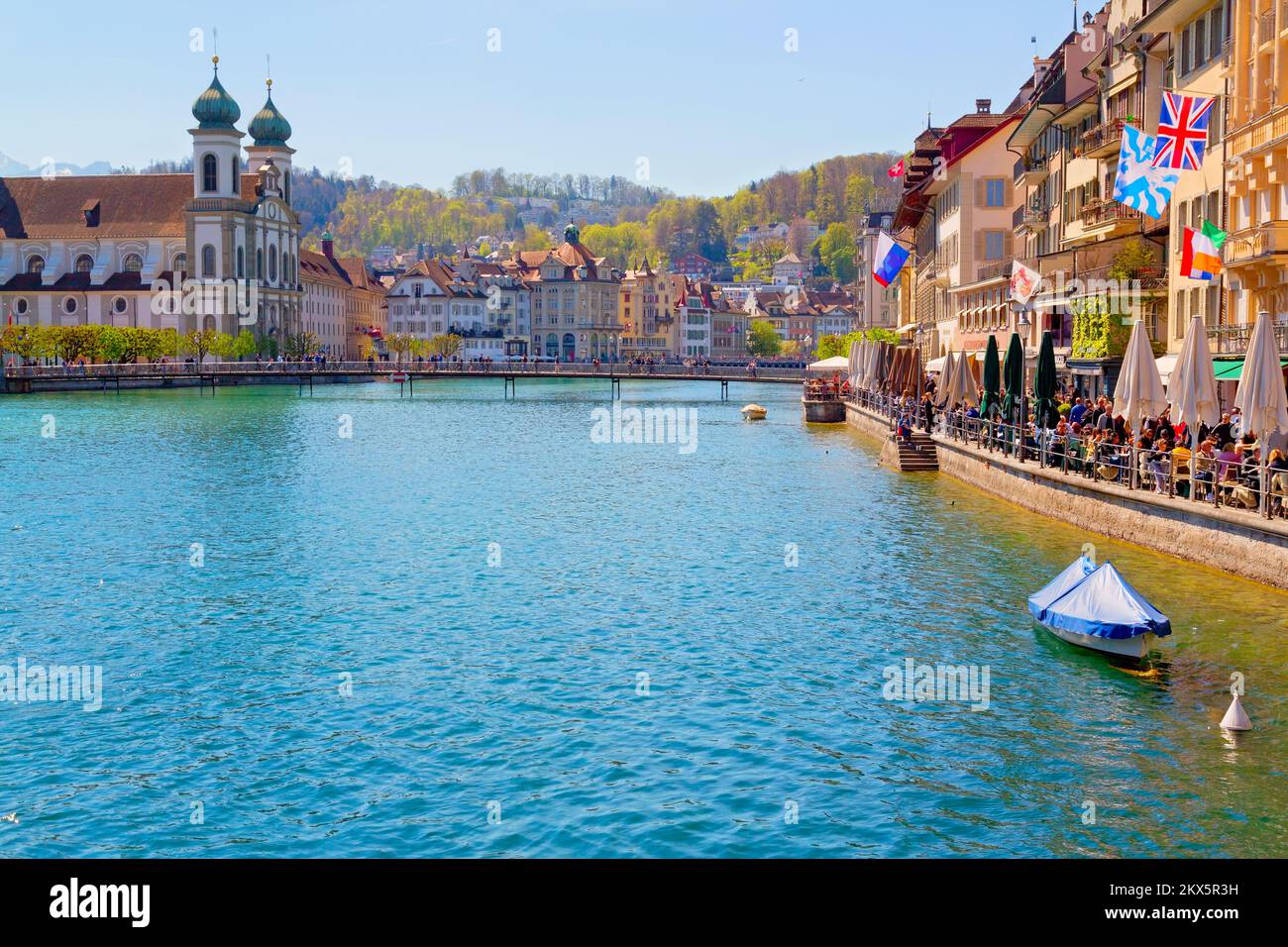 Famous Lucerne city on Lake Lucerne, Swiss Alps, Switzerland Stock Photo Alamy