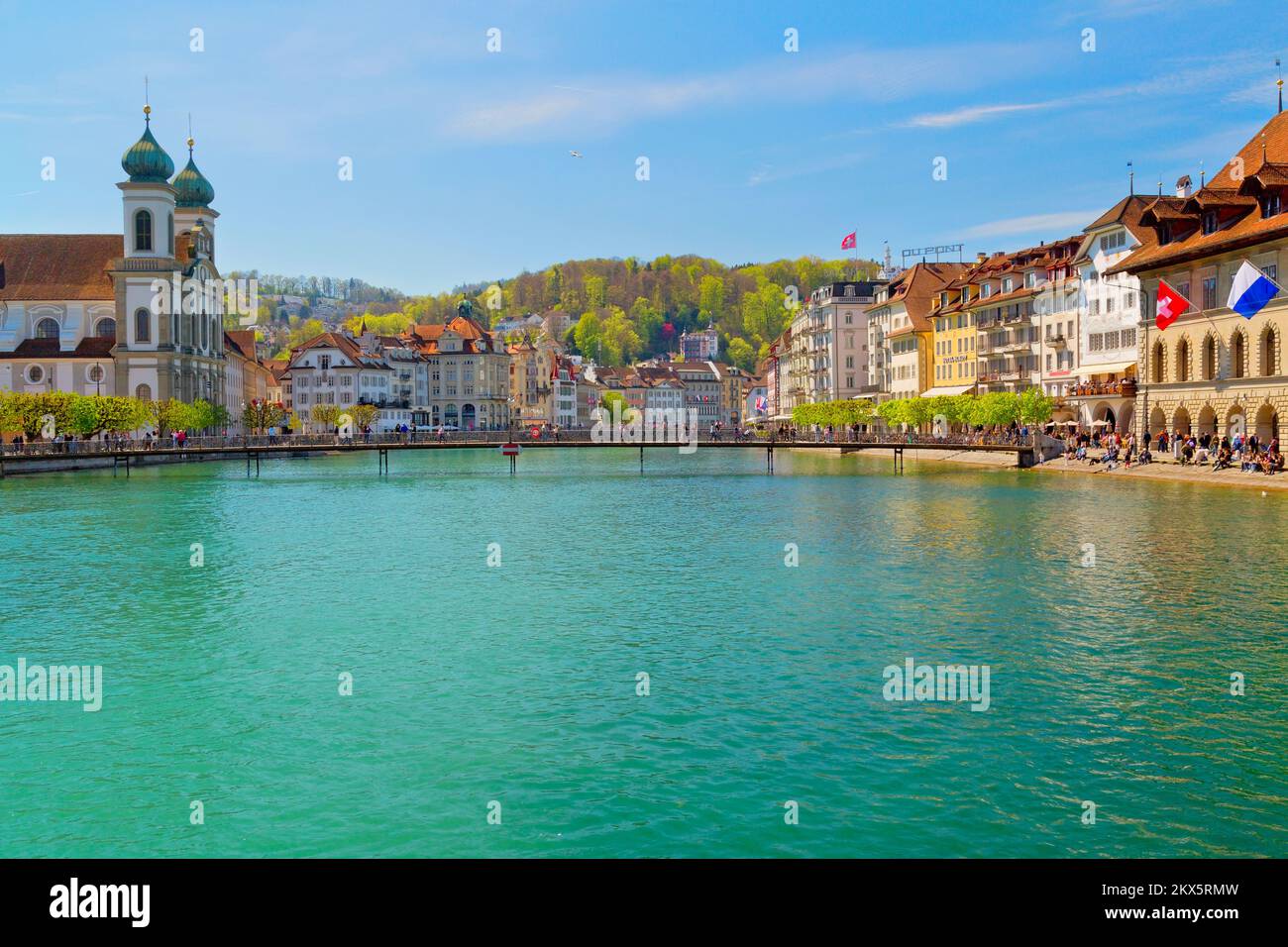 Famous Lucerne city on Lake Lucerne, Swiss Alps, Switzerland Stock Photo Alamy