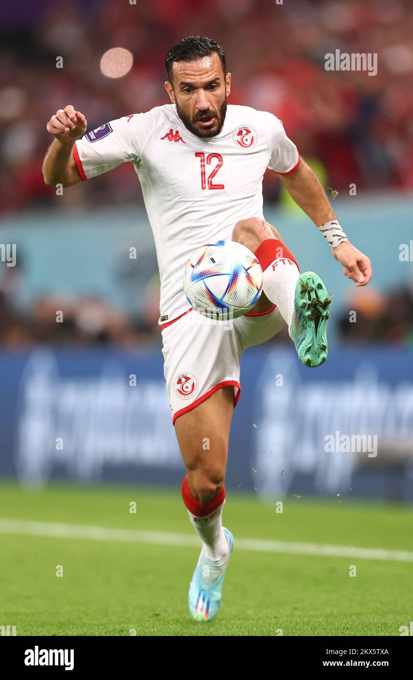 Ar Rayyan, Qatar, 30th November 2022.  Ali Maaloul of Tunisia during the FIFA World Cup 2022 match at Education City Stadium, Ar Rayyan. Picture credit should read: David Klein / Sportimage Credit: Sportimage/Alamy Live News Stock Photo