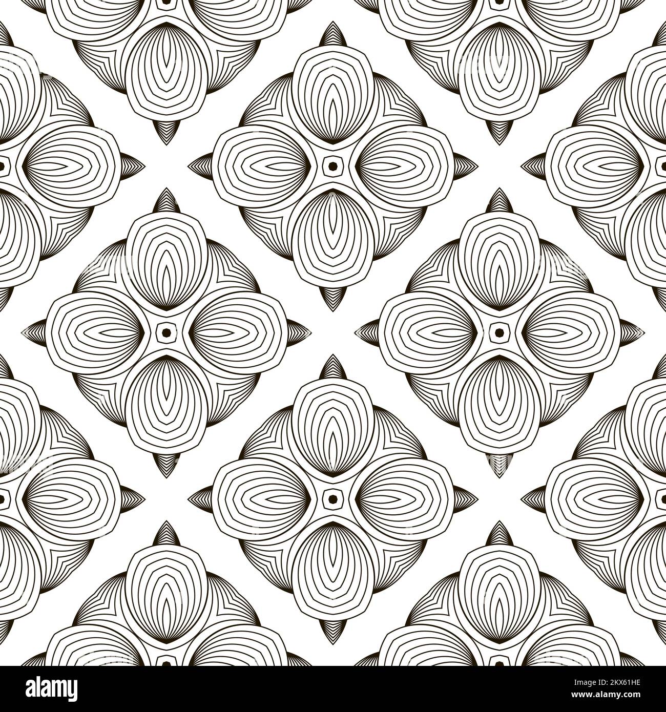 Line Icon Seamless Pattern Isolated on White Background Stock Vector ...