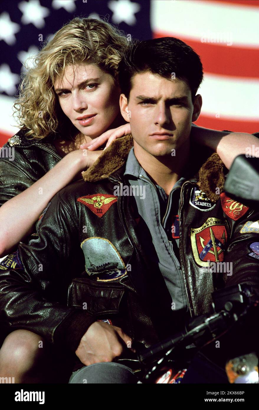 Top Gun Kelly McGillis & Tom Cruise Stock Photo