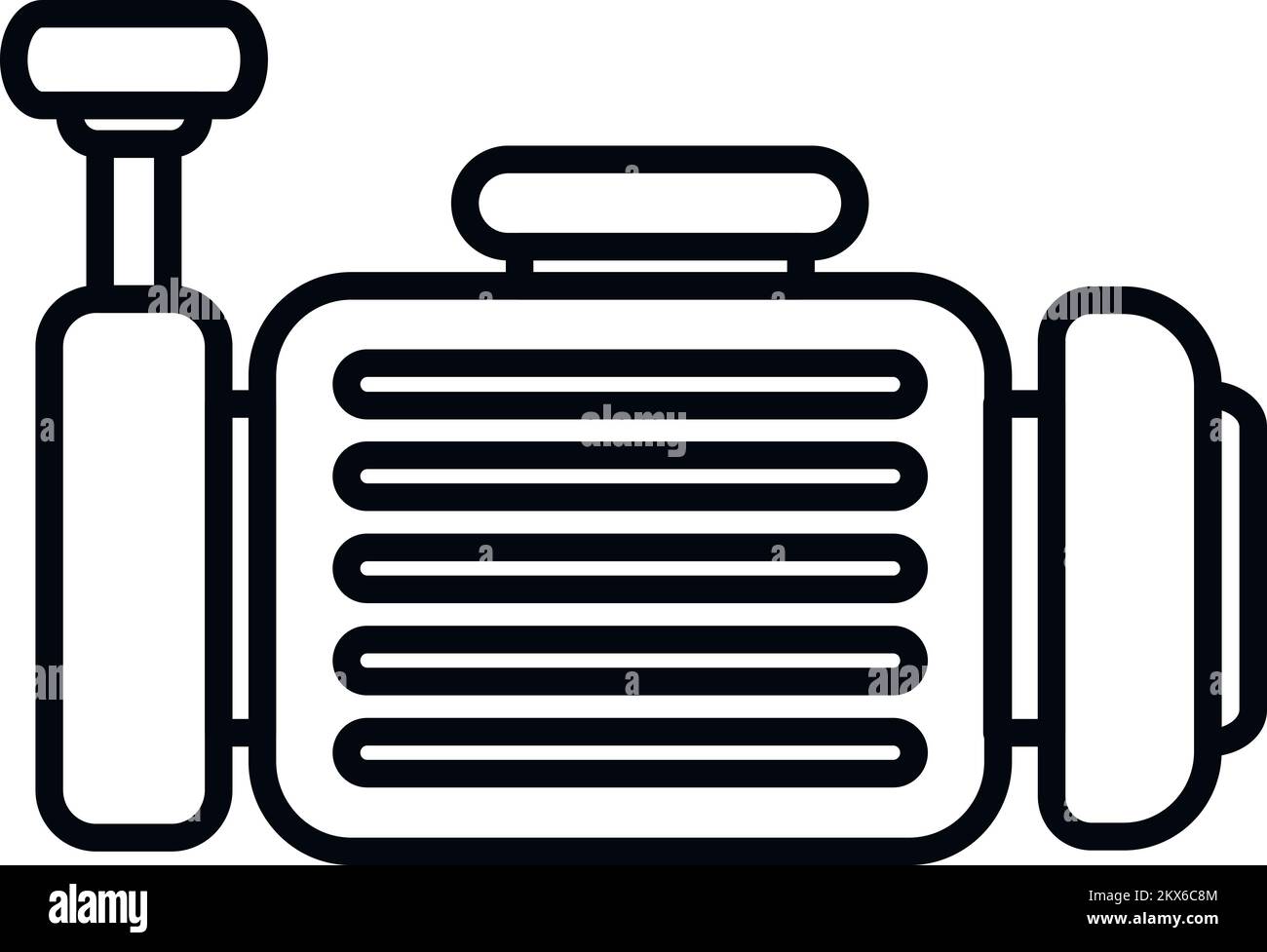 Compressor engine icon outline vector. Air machine. Electric motor Stock Vector