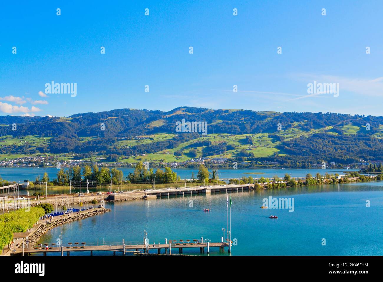 Rapperswil-Jona on Lake Zurich, Switzerland Stock Photo