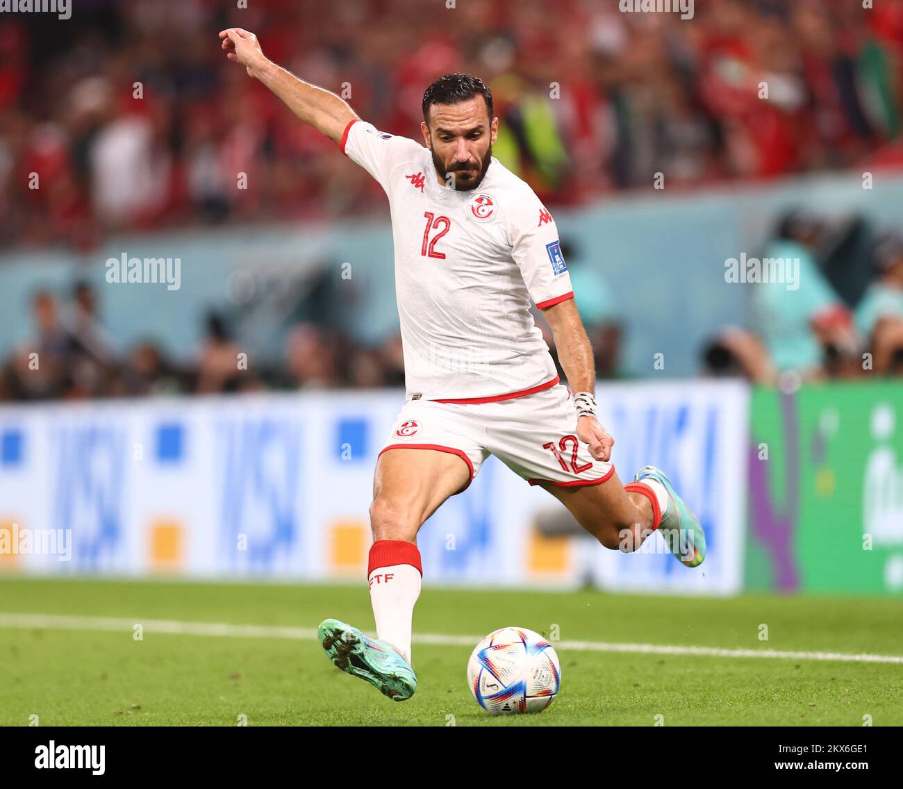 Ar Rayyan, Qatar, 30th November 2022.  Ali Maaloul of Tunisia during the FIFA World Cup 2022 match at Education City Stadium, Ar Rayyan. Picture credit should read: David Klein / Sportimage Credit: Sportimage/Alamy Live News Stock Photo
