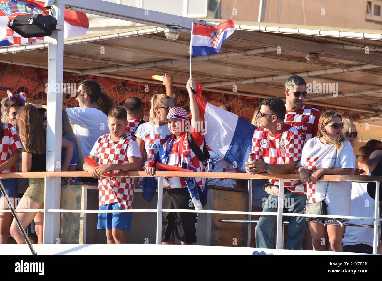 Rijeka, Croatia. 24th May, 2023. Players of Hajduk Split celebrate with the  trophy after the victory against Sibenik in their SuperSport Croatian  Football Cup final match at HNK Rijeka Stadium in Rijeka