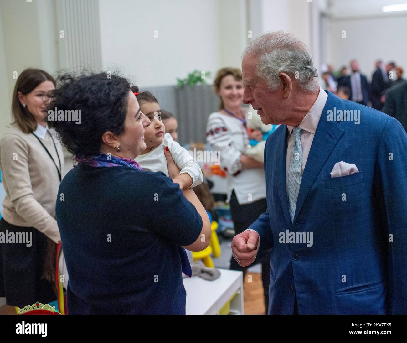 King Charles III during his visit to the Ukrainian Catholic Cathedral of the Holy Family in