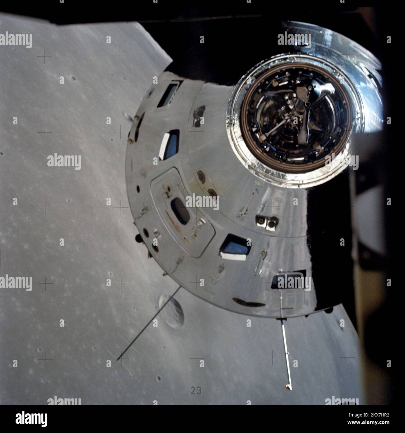 Apollo 17 command module above moon Stock Photo - Alamy