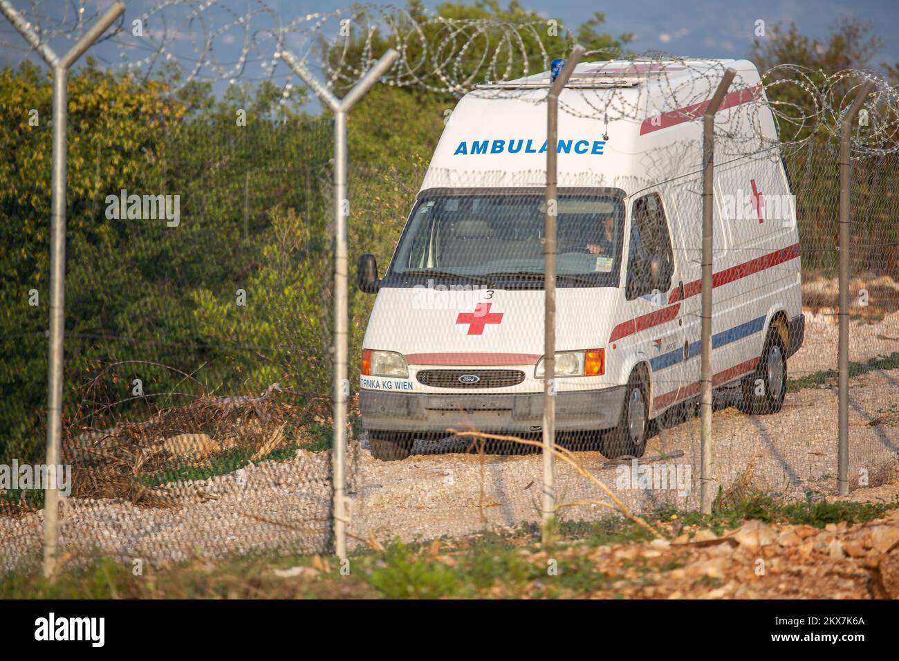 25.07.2018.Airport of Dubrovnik, Cilipi - A small plane crashed near the Airport of Dubrovnik. In the plane of Austrian Cessne, besides the pilot, there were two passengers, and according to the first information from Emergency Medical Services, one person was harder injured with multiple fractures, but vital organs were not compromised, and two more easier injured. Photo: Grgo Jelavic / PIXSELL  Stock Photo