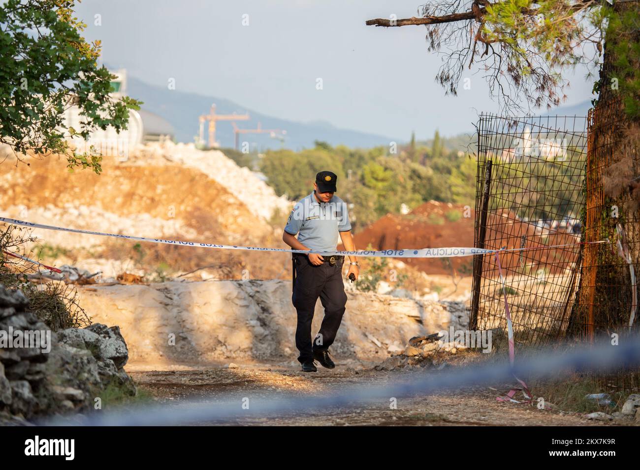 25.07.2018.Airport of Dubrovnik, Cilipi - A small plane crashed near the Airport of Dubrovnik. In the plane of Austrian Cessne, besides the pilot, there were two passengers, and according to the first information from Emergency Medical Services, one person was harder injured with multiple fractures, but vital organs were not compromised, and two more easier injured. Photo: Grgo Jelavic / PIXSELL  Stock Photo