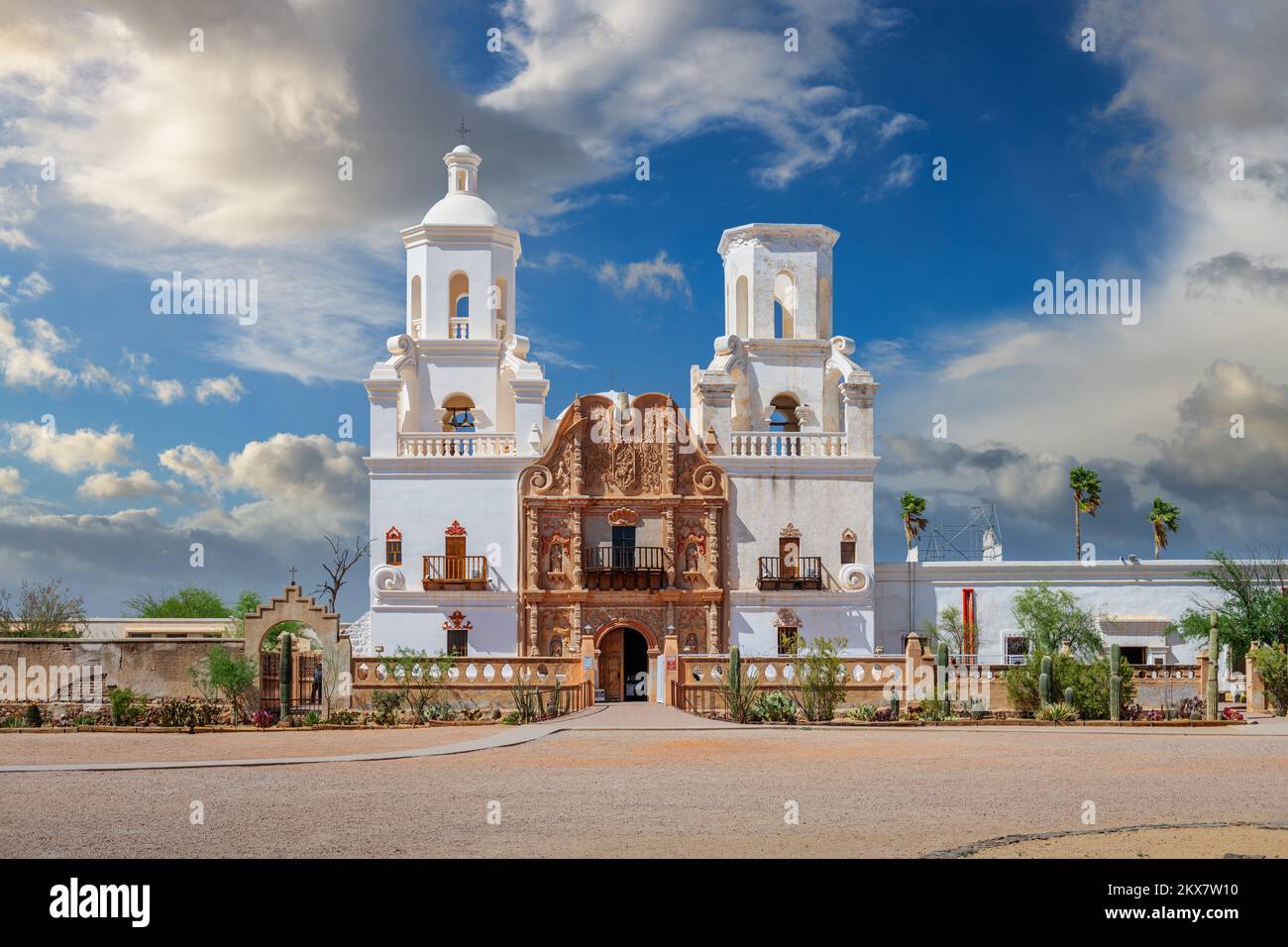 Tucson, Arizona, USA at historic  Mission San Xavier del Bac. Stock Photo