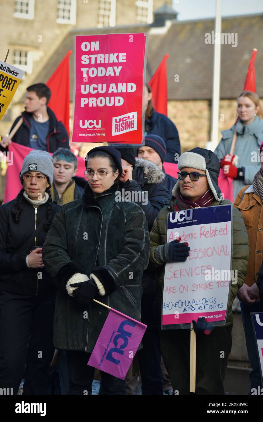 Edinburgh Scotland, UK 30 November 2022. UCU Strike Rally takes place ...