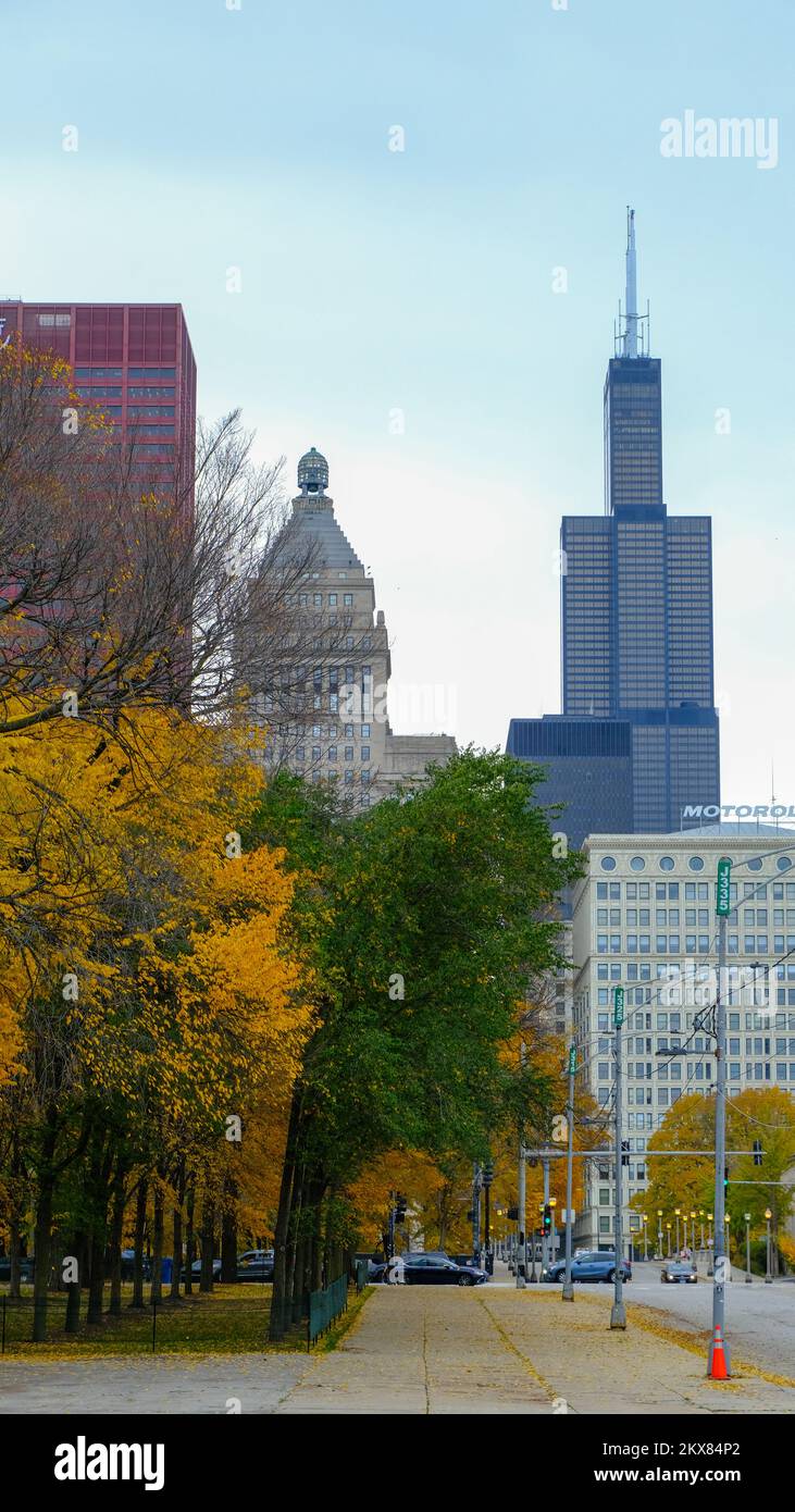 Willis Tower, once called Sears Tower, in Chicago, Illinois, USA is the