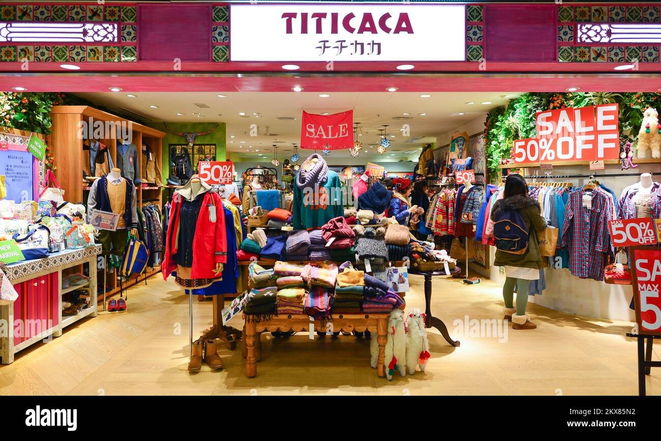 HONG KONG, CHINA FEBRUARY 04, 2015 shopping center interior. In Hong Kong a wide selection of