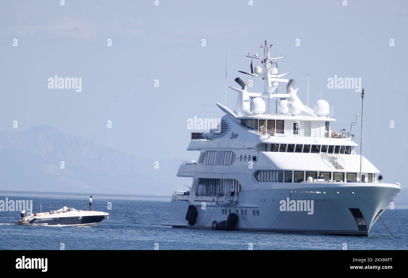 Samar 27 27.08.2018.,Croatia, Trogir - Superyacht Samar is anchored in front of ...