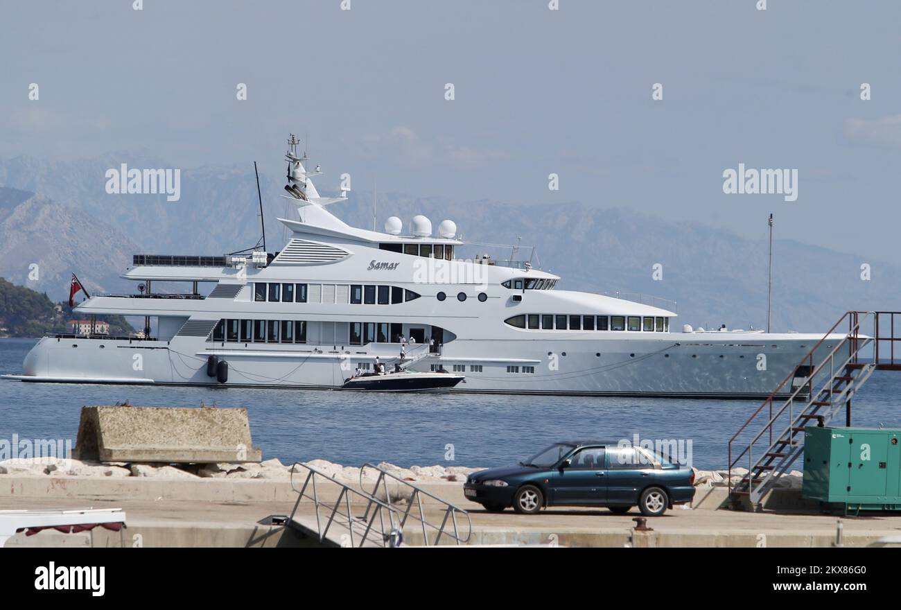 Samar 27 27.08.2018.,Croatia, Trogir - Superyacht Samar is anchored in front of ...
