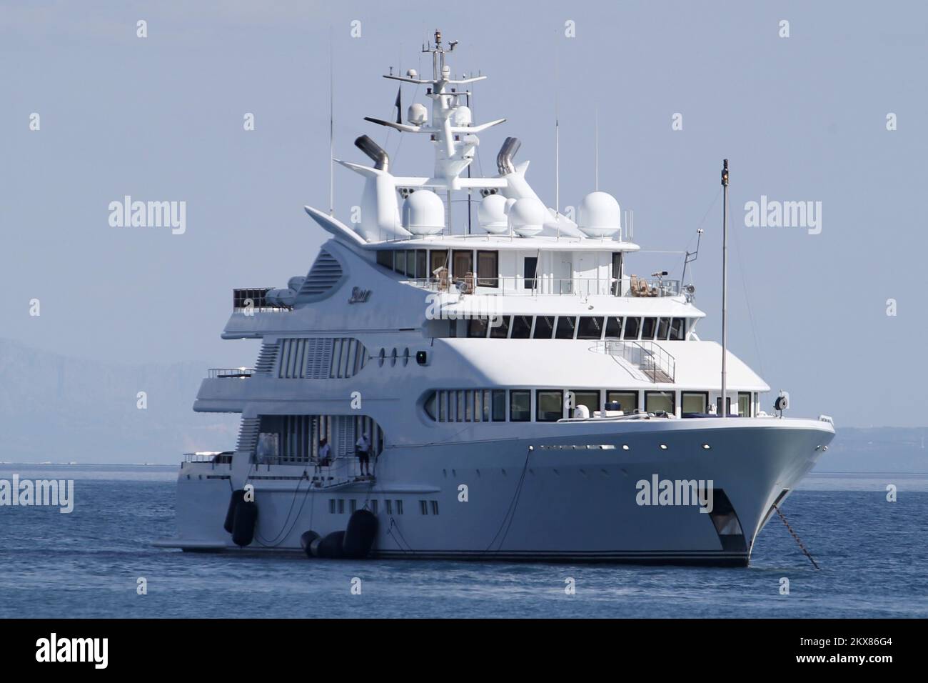 Samar 27 27.08.2018.,Croatia, Trogir - Superyacht Samar is anchored in front of ...