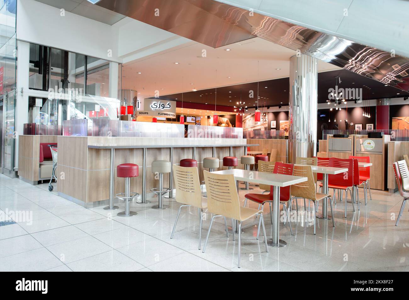 DUBAI, UAE MARCH 10, 2015 BK restaurant interior. Burger King, often
