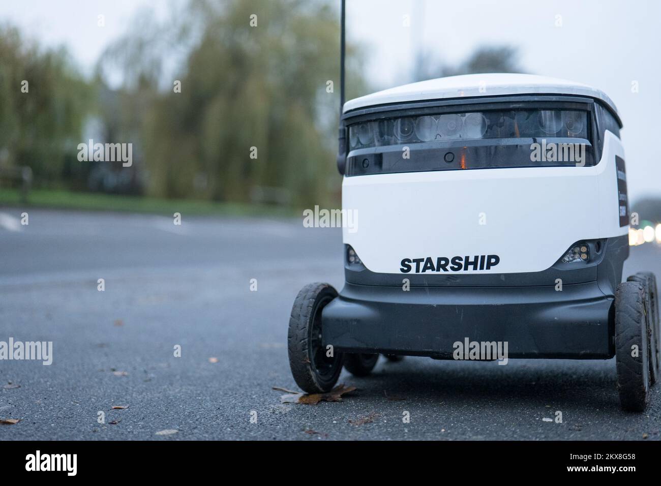 Starship robots delivering CoOp (cooperative) supermarket groceries