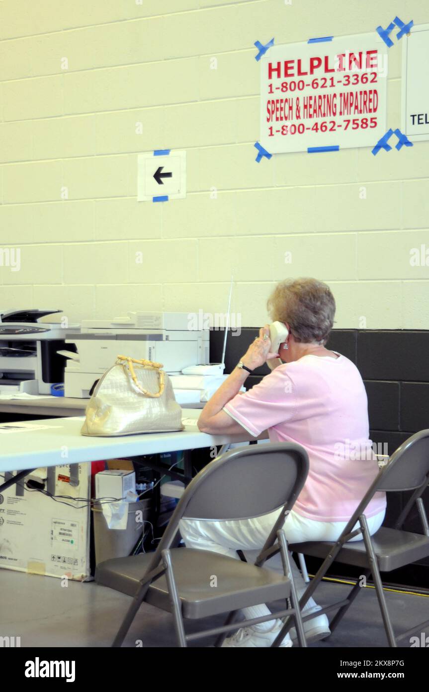 Teleregistration at Attala Disaster Center in Kosciusko, MS
