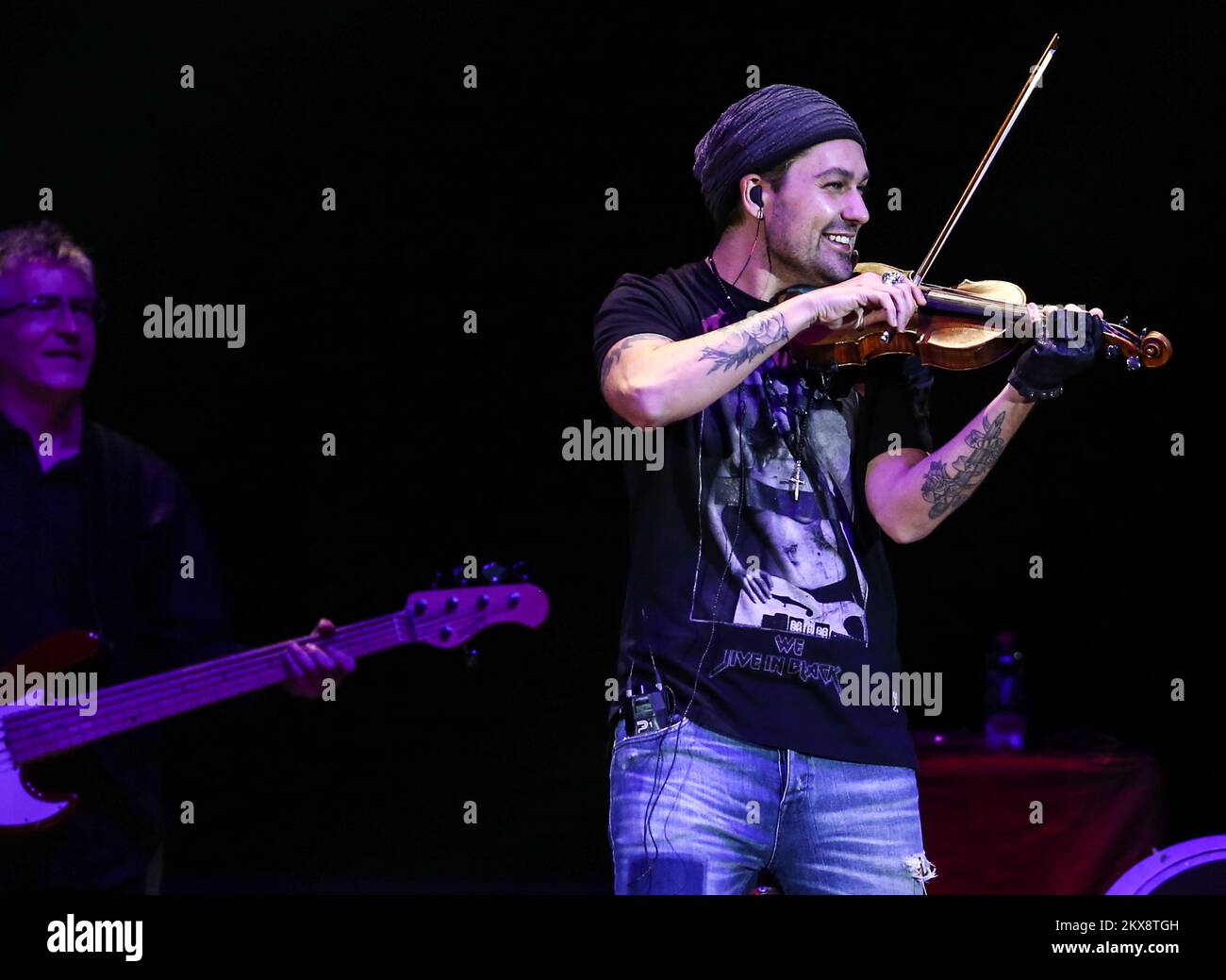 - German violinist David Garrett performs at Arena Zagreb on October 13th, 2016 in Zagreb, Croatia. Photo: Igor Soban/PIXSELL Stock Photo